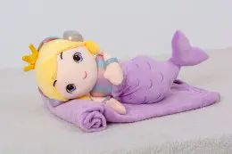 Плед MirSon детский 1059 Mermaid Violet + подушка