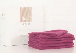 Набор полотенец MirSon 5081 Elite SoftNes Plum 70x140 см - 6 шт