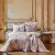 Набор постельное белье с покрывалом и пледом Karaca Home Adrila rosegold, фото
