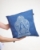 Декоративная льняная наволочка Ангел Зерно голубая, фото
