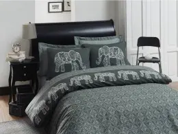 Постельное белье Eponj Home Elepante Antrasit-fume
