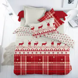 Постельное белье Cotton Box Majoli Santa V2 Red