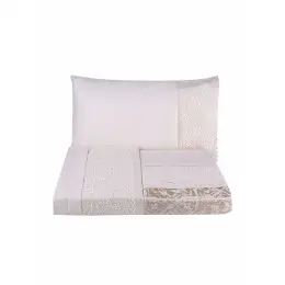 Набор постельное белье с пике Karaca Home Maya gold 2020-1 