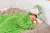 Плед MirSon детский 1070 Monkey Green + подушка, фото 1