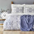 Набор постельное белье с пледом Karaca Home Arlen indigo, фото