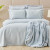 Набор постельное белье с покрывалом + плед Karaca Home Infinity New a.mavi, фото