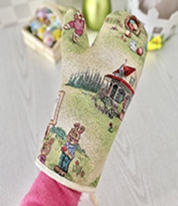 Гобеленовая кухонная рукавица-прихватка с пасхальным рисунком LiMaSo EDEN1184-RK