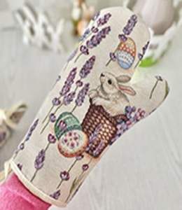 Гобеленовая кухонная рукавица-прихватка с пасхальным рисунком LiMaSo EDEN1018B-RK