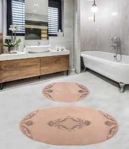 Набор ковриков в ванную комнату Nice cappuccino Diva с гипюром