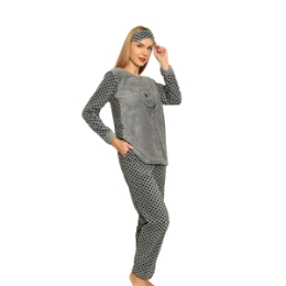 Пижама женская флисовая зимняя Akasya 02166 Grey