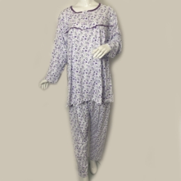 Пижама женская со штанами в цветочек Seva Tekstil фиолетовая