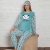 Пижама женская байковая зимняя Rinda Панда бирюзовая, фото