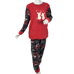 Пижама женская байковая зимняя Rinda Deer 5166 красная