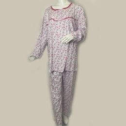 Пижама женская со штанами в цветочек Seva Tekstil розовая