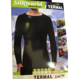 Термокофта с начесом мужская Silkworld underwear черная