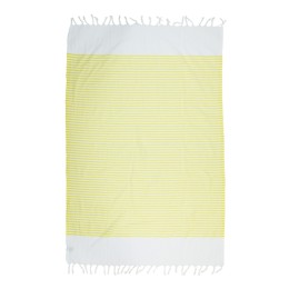 Полотенце Barine Pestemal White Imbat Yellow 90х170 см