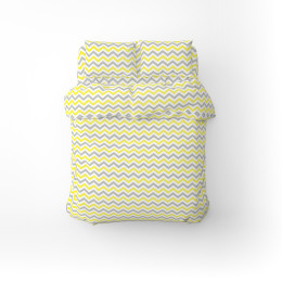 Комплект постельного белья Home Line Зиг Заг серо-желтый