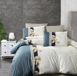 Постельное белье First Choice De Luxe Manolya Blue Stone